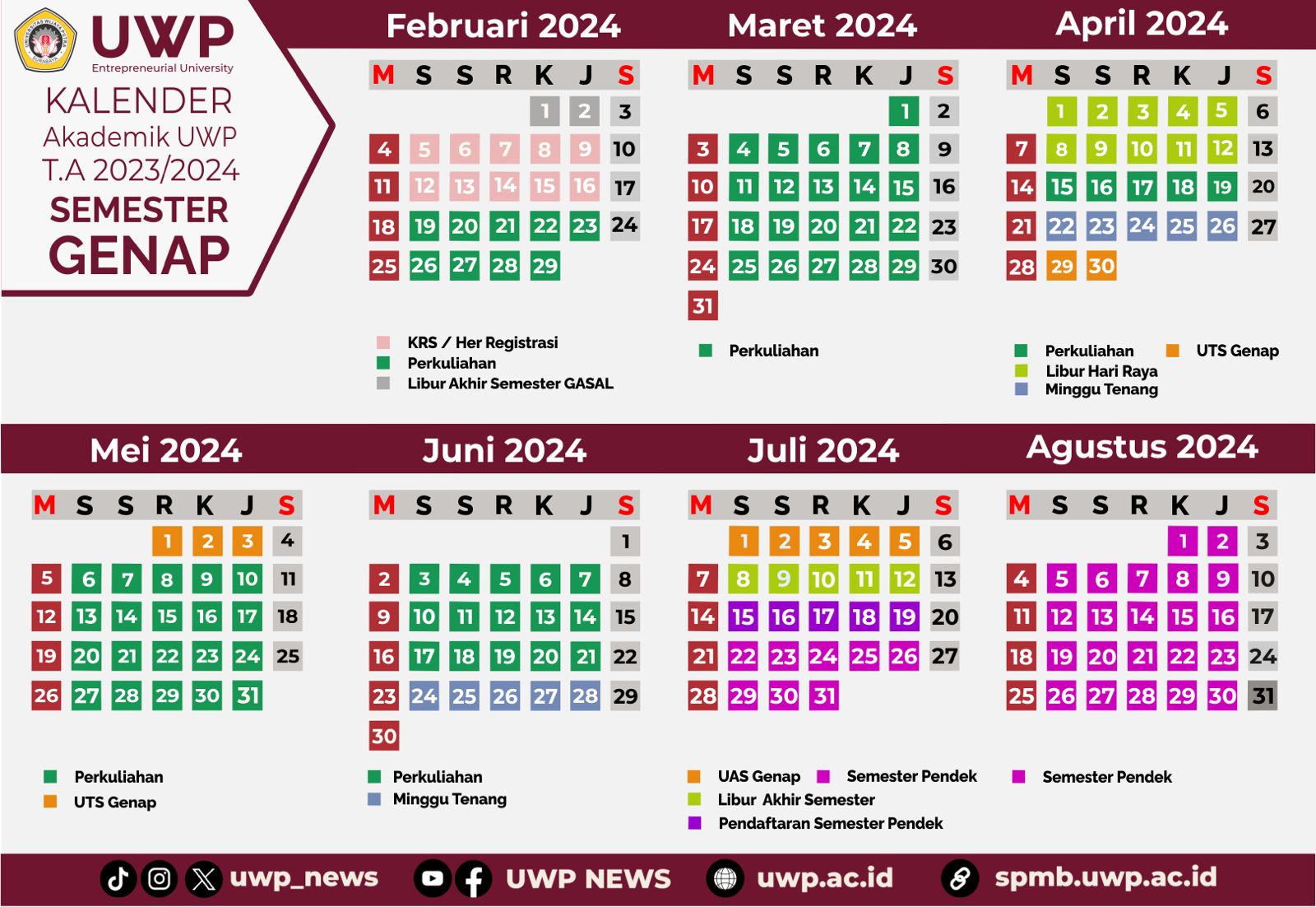 Kalender Akademik Tahun Ajaran 2021-2022 (Semester Genap)